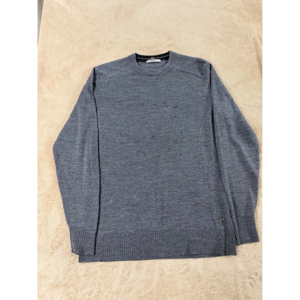 Smartwool Merino Wool Blend Crew Neck Sweater Men's Size Medium Grey Flawed
